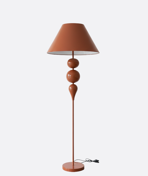 Modern Steel Copper Brown Floor Lamp
