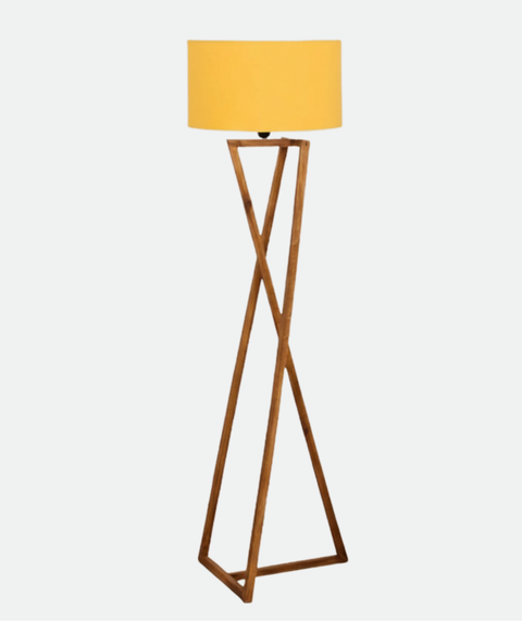 Stylish Orange & Biege Tripod Floor Lamp