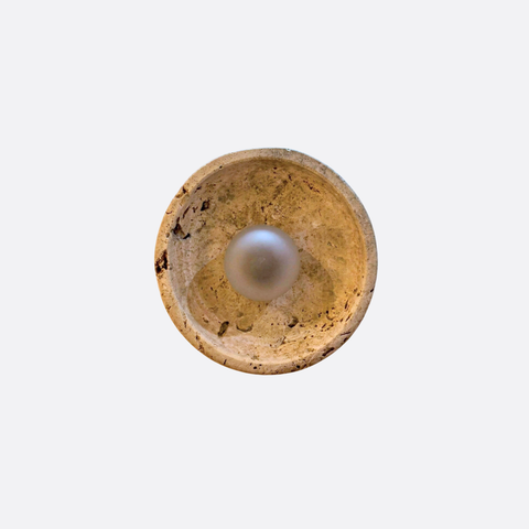 Round Marble Wall Sconce with Warm Glow