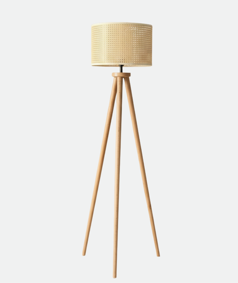 Modern Beige Tripod Floor Lamp
