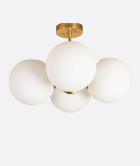 Golden Pendant with Four Opal Globes