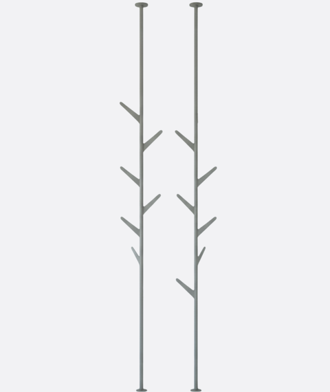 Elegant gray vertical floor-to-ceiling Hanger