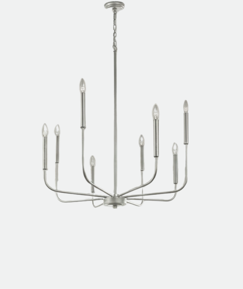Modern Silver Branched Chandelier