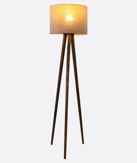 Boho Beige Tripod Floor Lamp