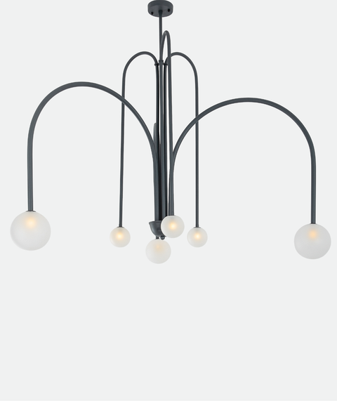 Modern Grey Branched Chandelier