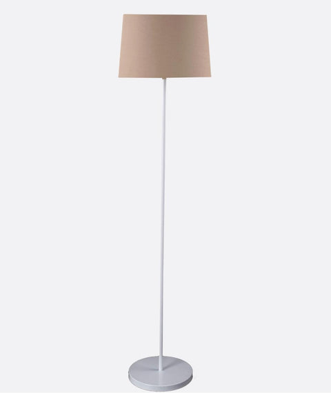 Modern White And Beige Torchiere