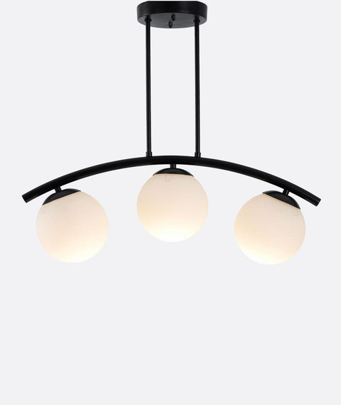 Modern Black Double Pendant