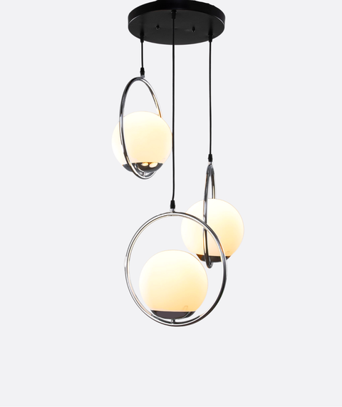 Modern Silver Triple pendant