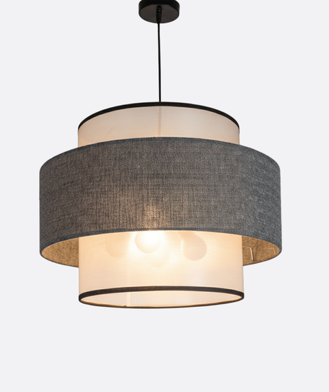 Ceiling Gray Linen Single Pendant