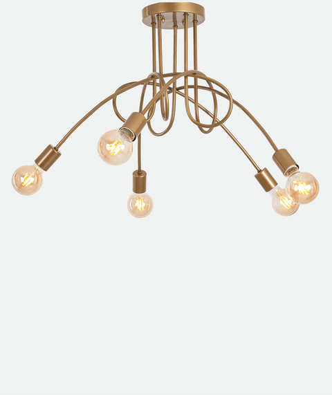Industrial Gold Branched Chandelier