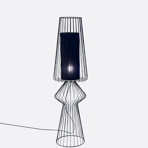 Minimalist Dark Blue Wires Floor Lamp