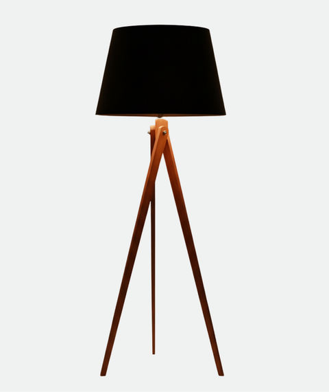 Boho Black Tripod Floor Lamp