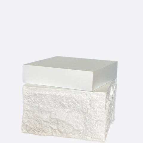 Textured Sculptural Side Table