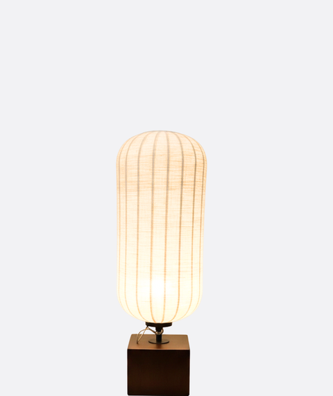 Minimalist Fabric & Wire-Shade Lamp