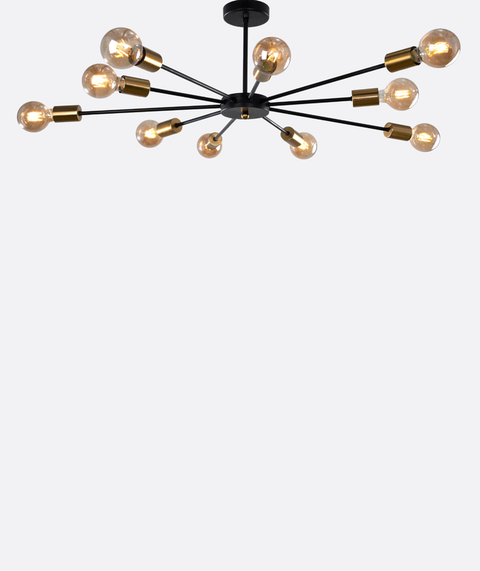Modern Black Sputnik Chandelier