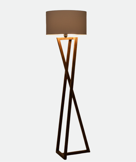 Stylish White & Biege Tripod Floor Lamp