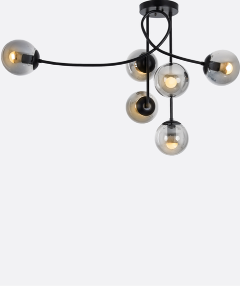 Modern Grey Branched Chandelier