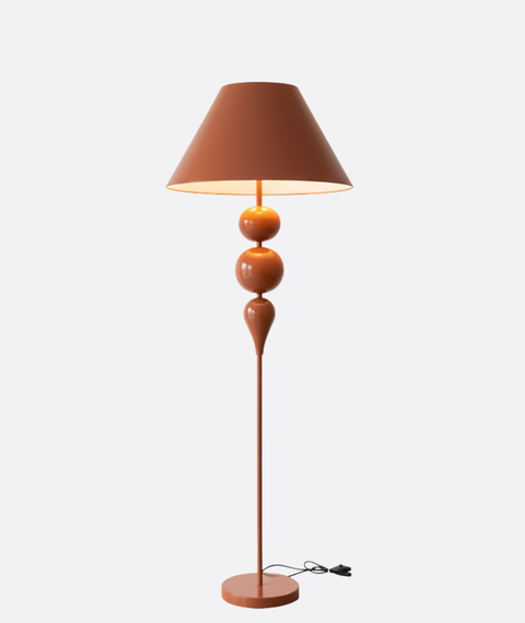 Modern Steel Copper Brown Floor Lamp