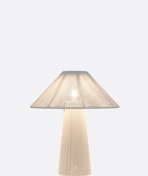 Minimalist Fabric & Wire-Shade Lamp