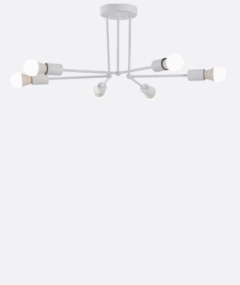 white branching chandelier