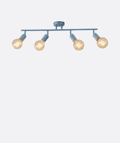 Minimalist Blue Track Ceiling Lamp