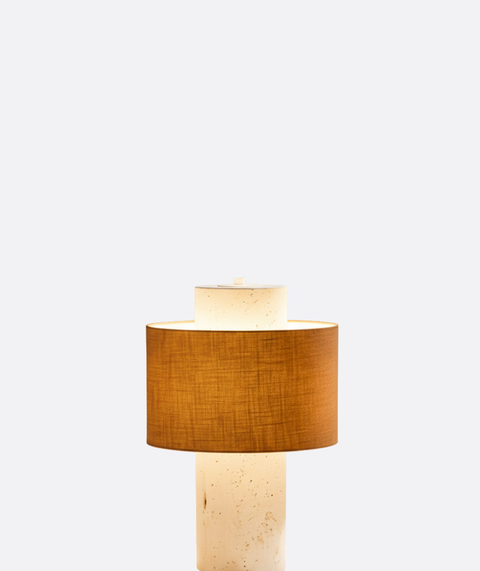 Elegant Travertine Table Lamp