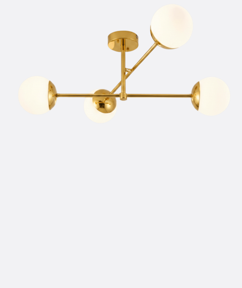 Modern Gold Branched Chandelier
