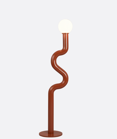 Modern Copper Brown Floor Lamp