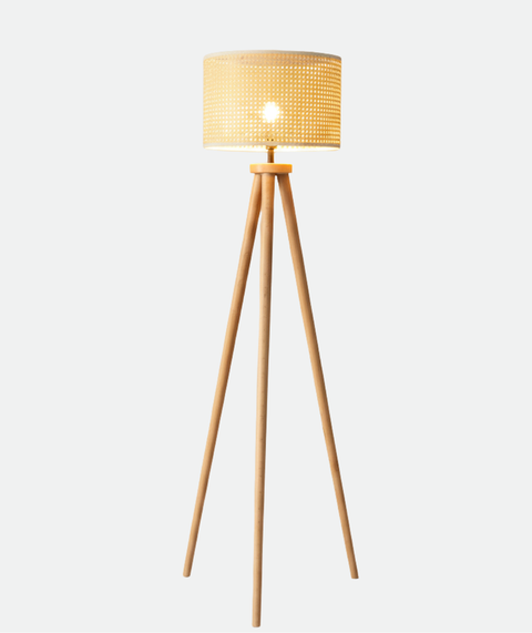 Modern Beige Tripod Floor Lamp
