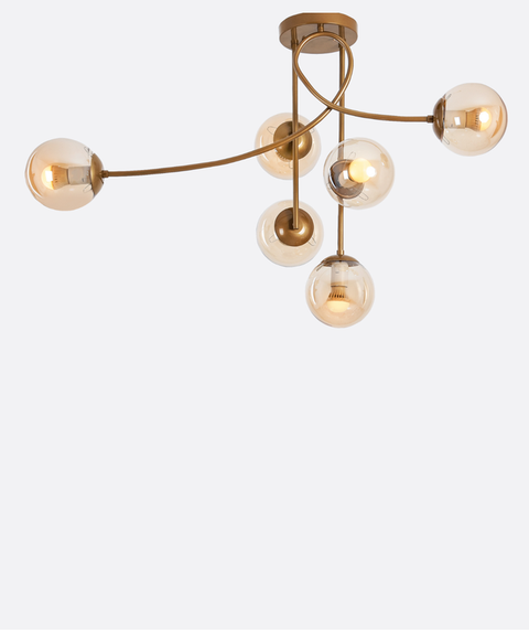 Modern Gold Branched Chandelier
