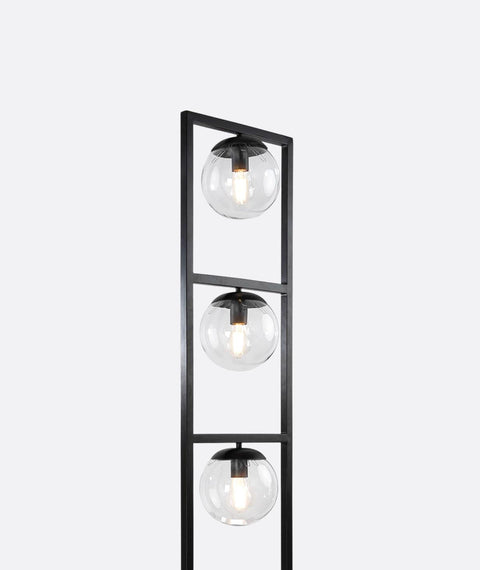 Geometric Black Floor Lamp