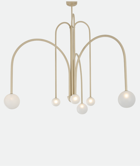 Modern Biege Branched Chandelier