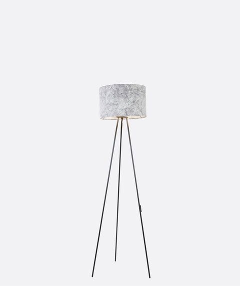 Modern Tripod Floor Lamp with Leather Shade