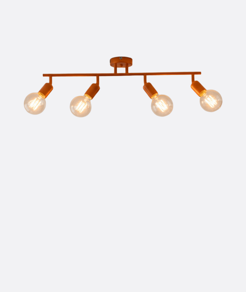 Minimalist Orange Track Ceiling Lamp