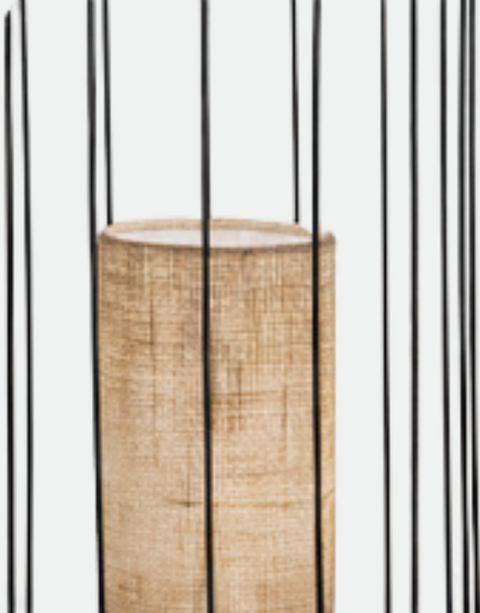 Black Burlap Islamic Table Lamp