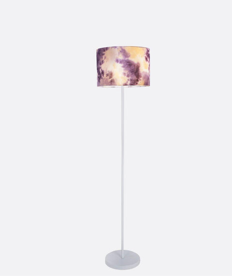 Modern Floor Lamp with Leather Shade