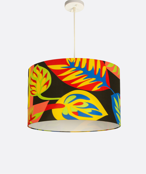 Modern Floral Printed Shade Pendant