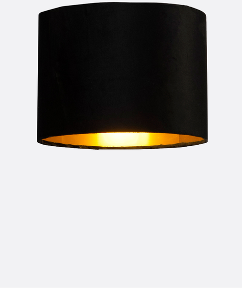 Elegant Black Pendant Lamp with Golden Interior