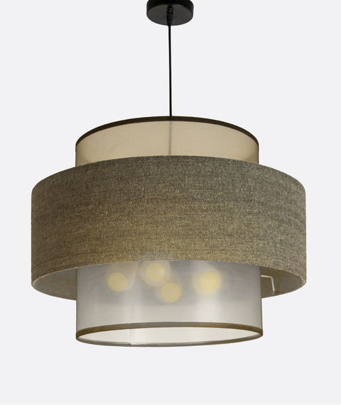 Transparent With Linen Pendant Ceiling