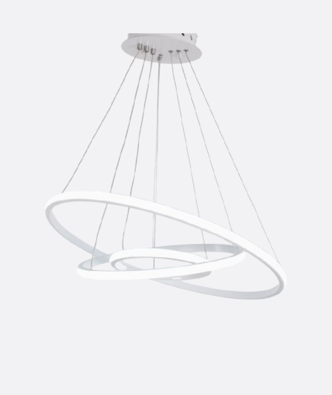 Modern White LED Spiral Chandelier