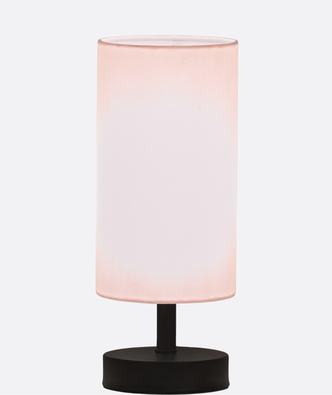 '-Pink Powder Cylinder Table Lamp