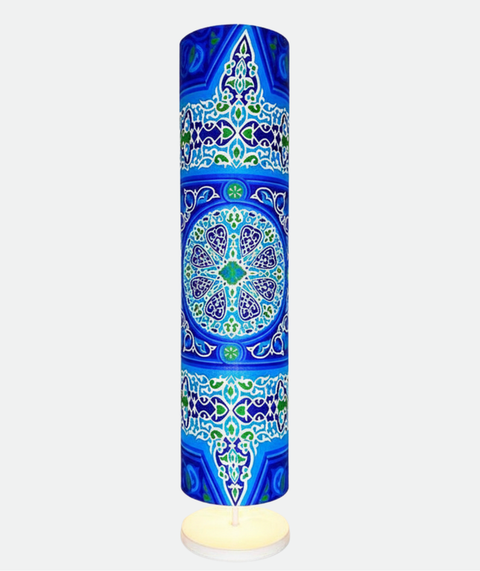 Printed Cylindrical Shade Floor Lamp