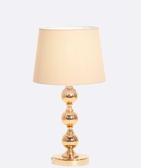 Modern Table Lamp with Shiny Gold Spherical Base
