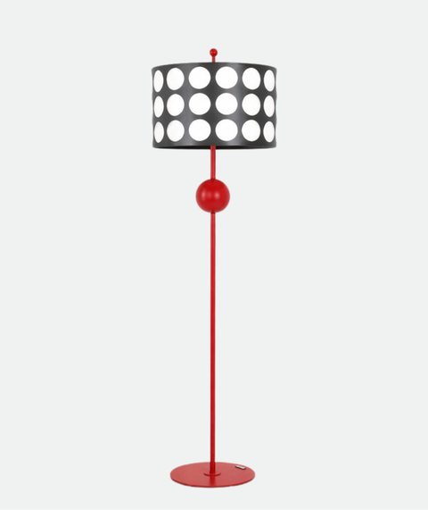 Modern Black & Red Floor Lamp