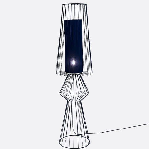 Minimalist Dark Blue Wires Floor Lamp