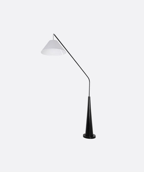 Industrial Black & White Floor Lamp