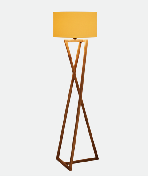 Stylish Orange & Biege Tripod Floor Lamp