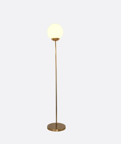 Elegant Golden Floor Lamp with Glass Ball