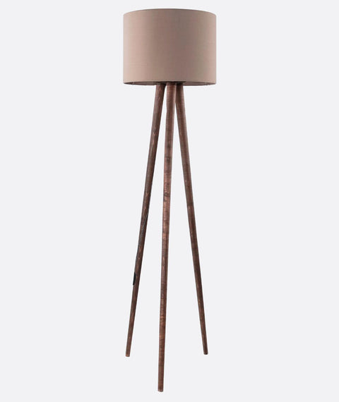Boho Beige Tripod Floor Lamp