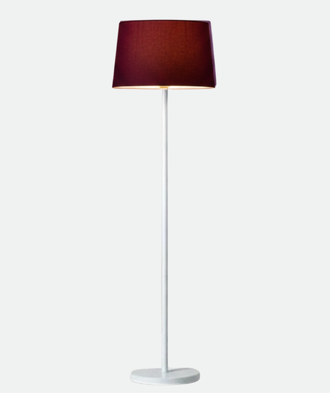 Modern White And Purple Torchiere